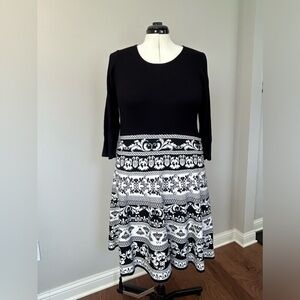 Black and White Sweater Dress